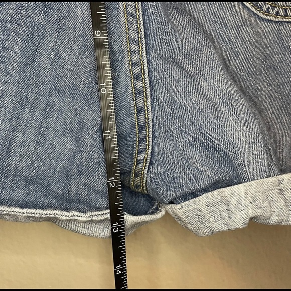 Carmar LF Denim Shorts Size 26 Blue Shorts Distressed Cuffed High Rise - Picture 7 of 12